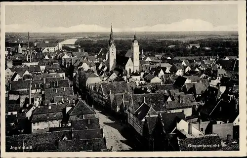 Ak Ingolstadt an der Donau Oberbayern, Gesamtansicht