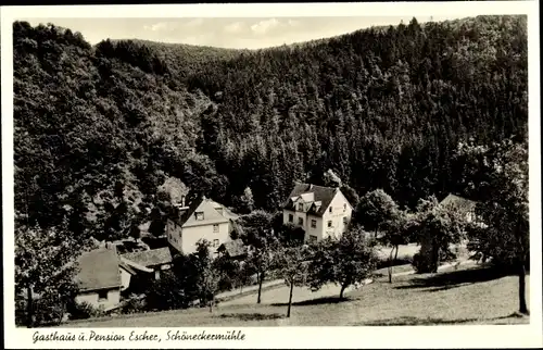 Ak Ney im Hunsrück, Ehrbachklamm, Gasthaus Escher, Schöneckermühle