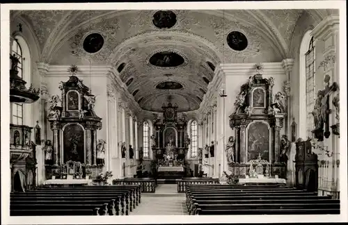 Ak Boos in Schwaben, Pfarrkirche St. Martin, Inneres