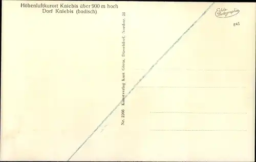 Ak Kniebis Freudenstadt im Nordschwarzwald, Kirche, Wald