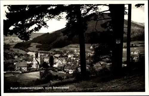 Ak Klosterreichenbach Baiersbronn, Blick zum Ort, Wald