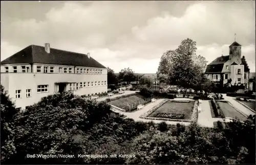 Ak Bad Wimpfen am Neckar, Kurmittelhaus mit Kuurpark