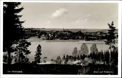 Ak Körbecke Möhnesee in Nordrhein Westfalen, Blick zum Ort