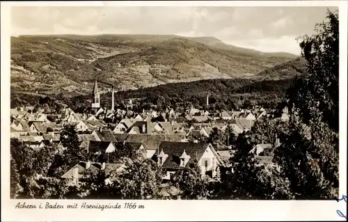 Ak Achern im Ortenaukreis Baden Württemberg, Blick auf den Ort, Hornisgrinde