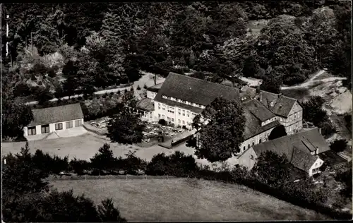 Ak Steinhagen in Westfalen, Berghotel Quellental, Fliegeraufnahme