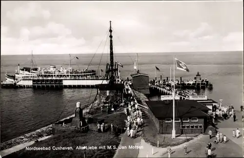 Ak Nordseebad Cuxhaven, Alte Liebe mit M.S. Jan Molsen