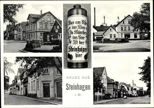 Ak Steinhagen in Westfalen, Teilansichten, Steinhäger