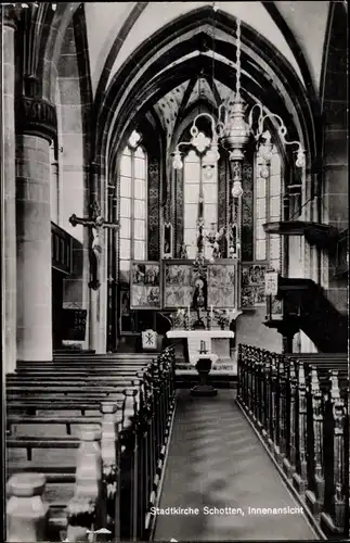 Ak Schotten im Vogelsbergkreis Hessen, Inneres der Stadtkirche