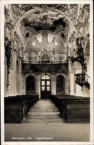 Ak Steingaden in Oberbayern, Orgel Empore