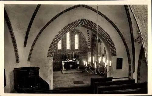 Ak Seedorf in Lauenburg, Inneres der Kirche