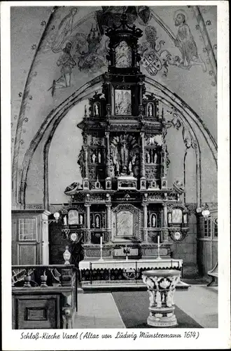 Ak Varel in Oldenburg Jadebusen, Schlosskirche, Altar von Ludwig Münstermann 1614