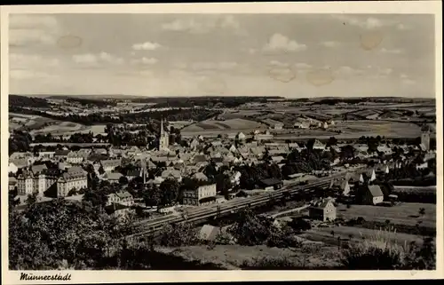 Ak Münnerstadt in Unterfranken Bayern, Gesamtansicht