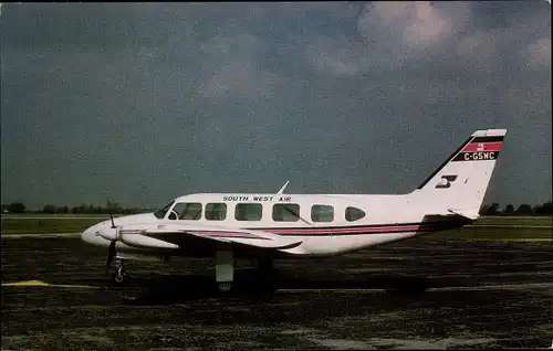 Ak Amerikanisches Passagierflugzeug, South West Air, C-GSWC, Piper Navajo Chieftain