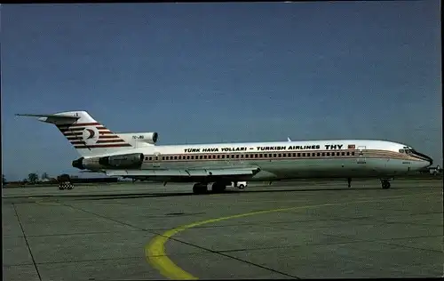 Ak Türkisches Passagierflugzeug, Turkish Airlines THY, Boeing 727-200