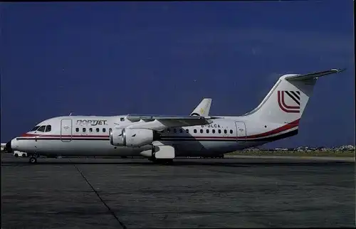 Ak Britisches Passagierflugzeug, Loganair, BAe 146-200 G-OLCA, Nortjet Spain