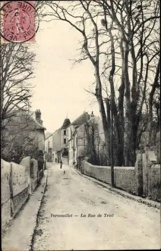 Ak Vernouillet Yvelines, La Rue du Triel