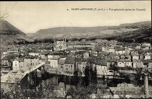 Ak Saint Antonin Tarn et Garonne, Vue generale