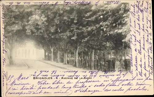 Ak Brignoles Var, Avenue de la Gare