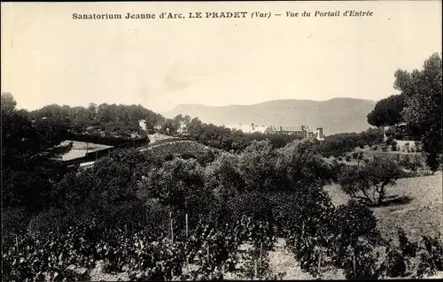 Ak Le Pradet Var, Sanatorium Jeanne d'Arc, Vue sur Portail d'Entree