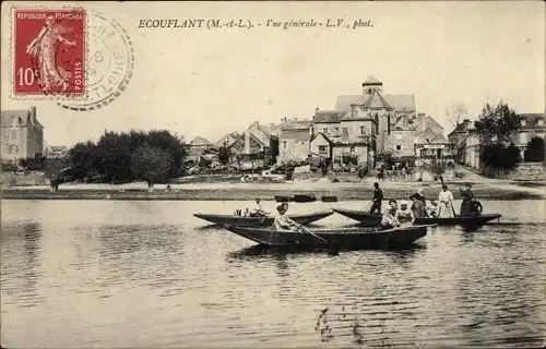 Ak Écouflant Maine et Loire, Vue generale