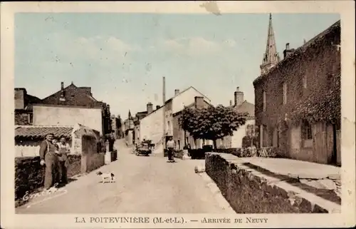 Ak La Poitevinière Maine et Loire, Arrivee de Neuvy