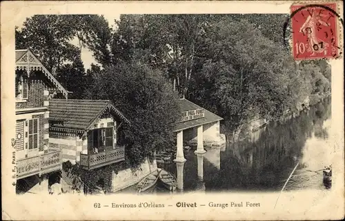 Ak Olivet Loiret, Garage Paul Foret