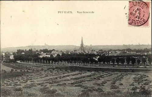 Ak Puiseaux Loiret, Vue generale