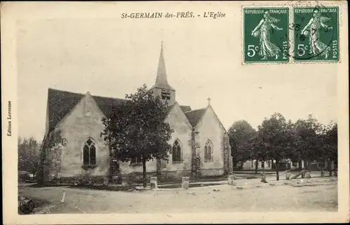 Ak Saint Germain des Pres Loiret, L'Eglise