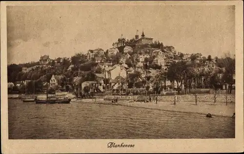 Ak Hamburg Altona Blankenese, Blick zum Süllberg