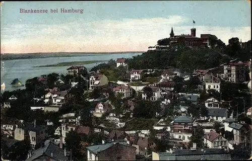 Ak Hamburg Altona Blankenese, Gesamtansicht, Süllberg