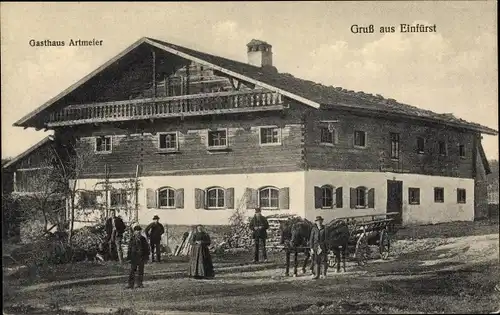 Ak Einfürst Mitterfels in Niederbayern, Gasthaus Artmeier