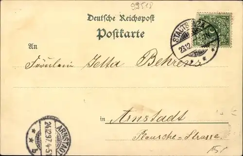 Litho Bad Sulza in Thüringen, Hotel Börse, Schloss Sonnenstein, Saline Neusulza, Gradierwerk