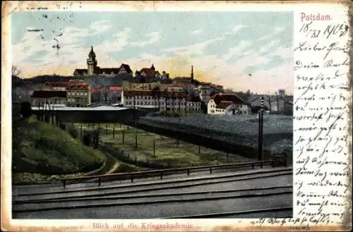 Ak Potsdam in Brandenburg, Blick auf die Kriegsakademie