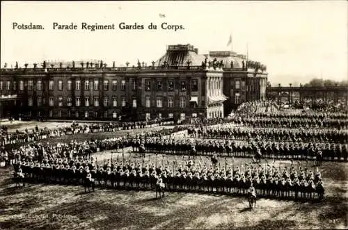 Ak Potsdam in Brandenburg, Parade Regiment Gardes du Corps