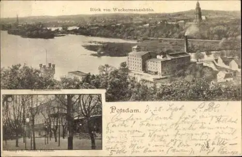 Ak Potsdam in Brandenburg, Blick von Wackermannshöhe