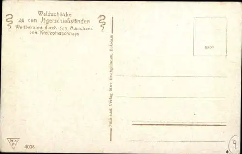 Ak Potsdam in Brandenburg, Waldschänke zu den Jägerschießständen