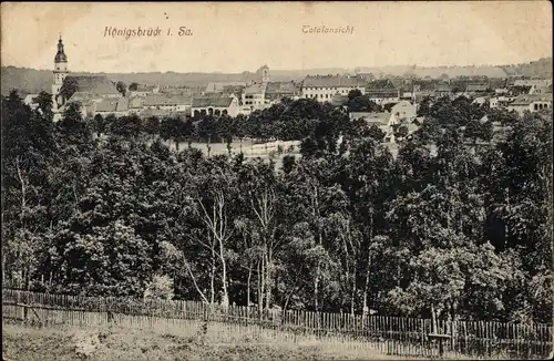 Ak Königsbrück in der Oberlausitz, Totalansicht der Stadt