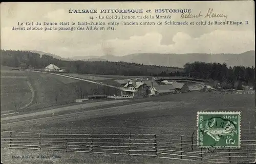 Ak Vosges, Le Col du Donon vu de la Montée