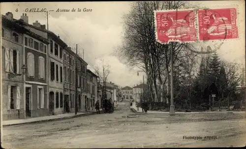 Ak Gaillac Tarn, Avenue de la Gare