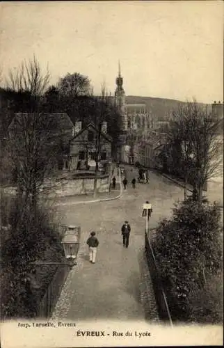 Ak Évreux Eure, Rue du Lycée