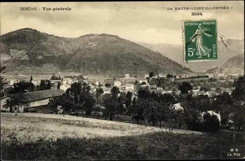 Ak Semène Haute Loire, Vue générale