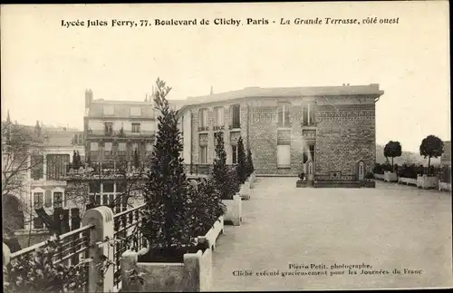 Ak Paris IX., Lycee Jules Ferry, Boulevard de Clichy, la Grande Terrasse, cote ouest