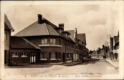 Ak Auxi le Chateau Pas de Calais, Rue Général Leclerc