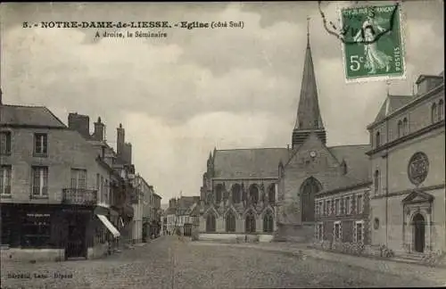 Ak Notre Dame de Liesse Aisne, Eglise, le Seminaire