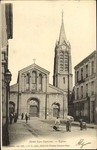 Ak Saint Leu Taverny CPA 78, Eglise, Blick auf Kirche