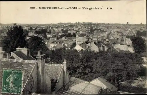 Ak Montreuil sous Bois Seine-Saint-Denis, Vue Générale