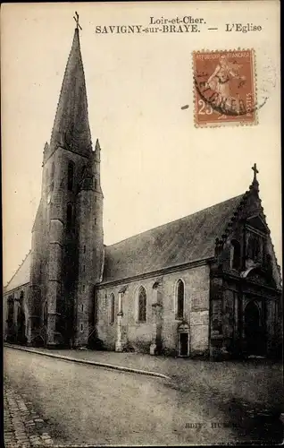 Ak Savigny-sur-Braye Loir et Cher, L´Église