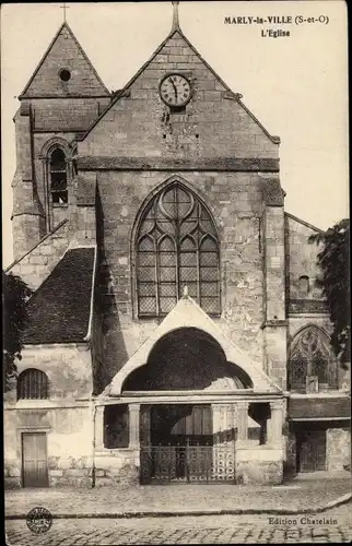 Ak Marly la Ville Val d’Oise, L´Eglise