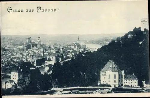 Ak Passau in Niederbayern, Panorama