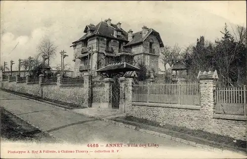 Ak Annet Seine et Marne, Villa des Lilas